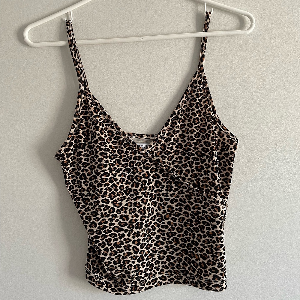 Topshop Cheetah Print Top